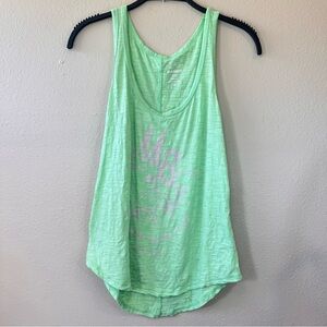 Old Navy size small green flowing tank Myrtle Beach theme